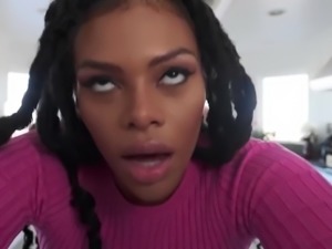 Hot ebony milf cheats on her husband with her stepson and pleases his big...